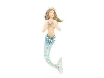 Gisela Graham Resin Mermaid with Pearl Hanging Decoration - 3 Assorted