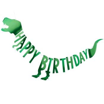 Ginger Ray Roarsome 'Happy Birthday' T-Rex Banner