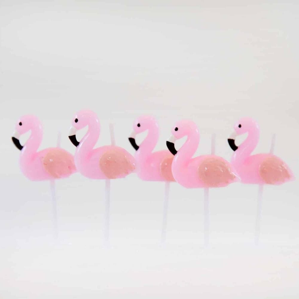 Smiling Faces Flamingo Candles