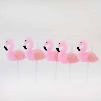 Smiling Faces Flamingo Candles