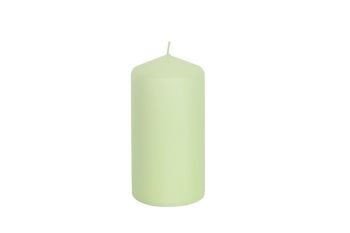 Gisela Graham Pale Green Wax Pillar Candle