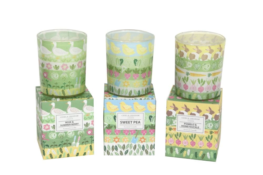 Gisela Graham Spring Garden Small Boxed Candle - 3 Assorted
