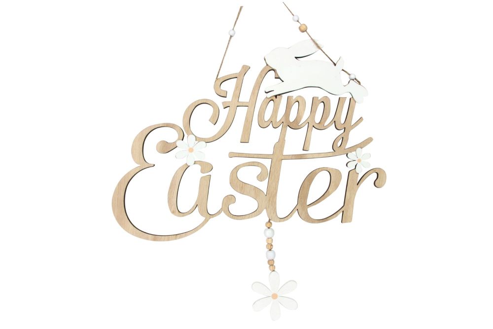 Gisela Graham 'Happy Easter' Fretwork Hanging Sign