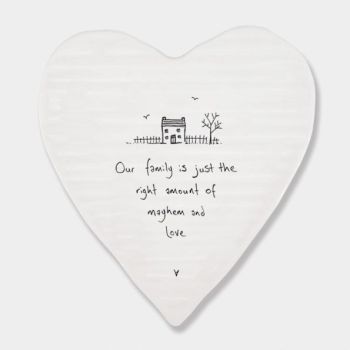 East of India Porcelain 'Our Family is..' Heart Coaster