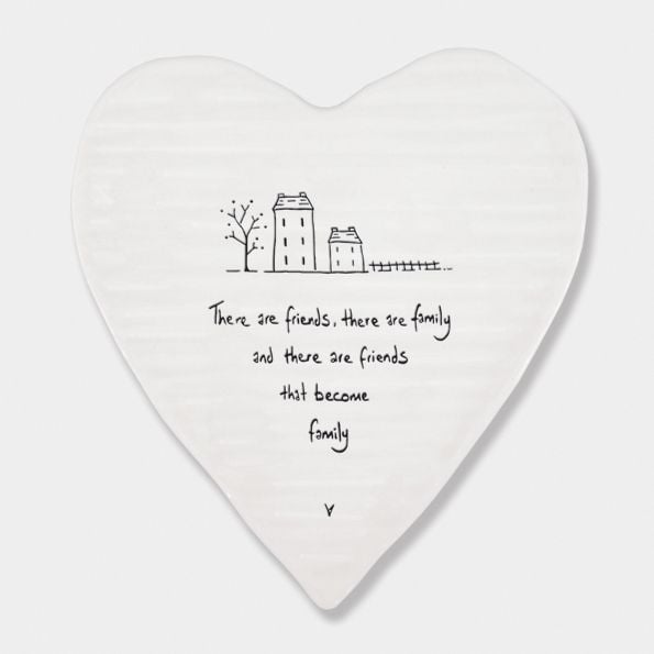 East of India Porcelain 'Friends Become...' Heart Coaster