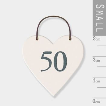 East of India Mini Wooden Heart Tag - 50