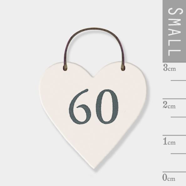 East of India Mini Wooden Heart Tag - 60