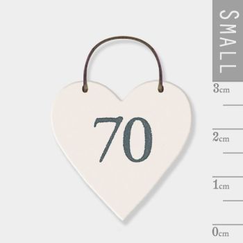 East of India Mini Wooden Heart Tag - 70