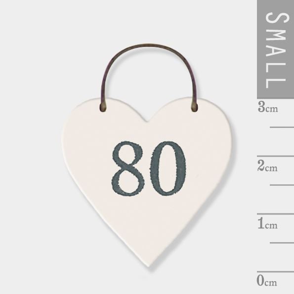 East of India Mini Wooden Heart Tag - 80