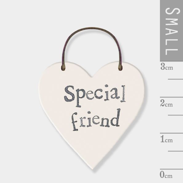 East of India Mini Wooden Heart Tag - 30
