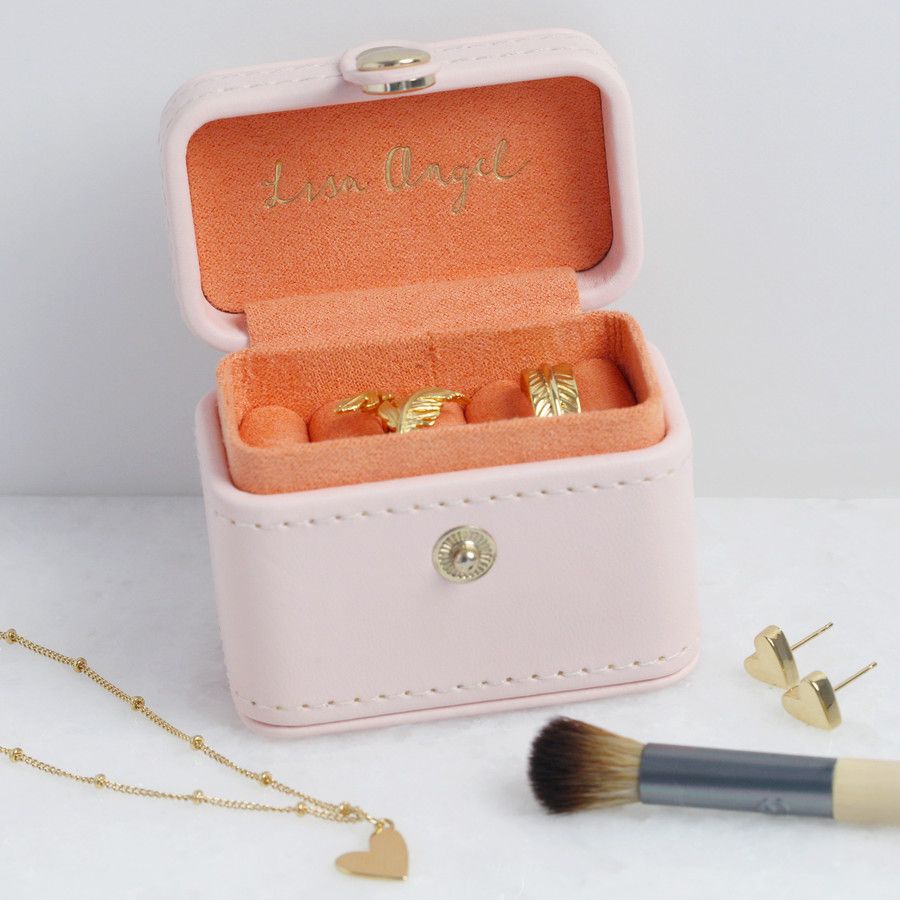 Pink and Coral Mini Travel Ring Box