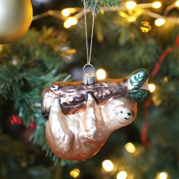 Glass Sloth Bauble