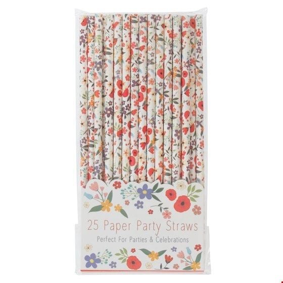 Summer Meadow Paper Straws - Pack of 25