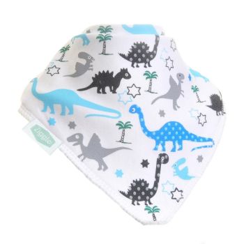 Baby Ziggle Dinosaur Print Cotton Bib