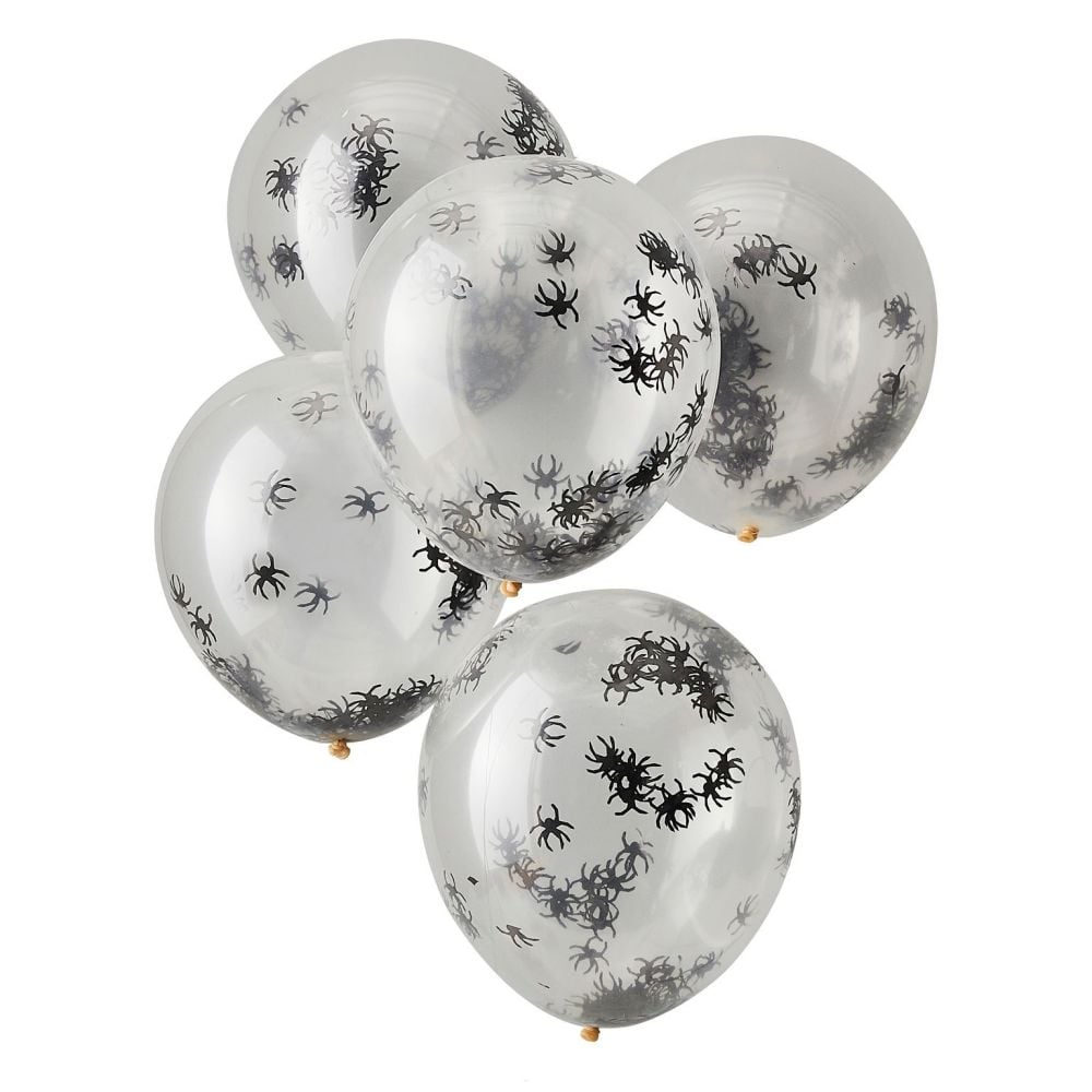 Ginger Ray Halloween Spider Confetti Balloons