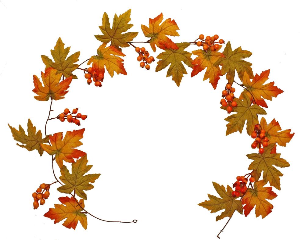 Autumnal Maple Leaf and Berry Garland