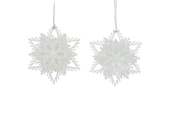 Gisela Graham Layered Iridescent Snowflake Decoration