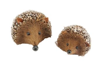 Gisela Graham Set of Two Twig Hedgehog Ornaments