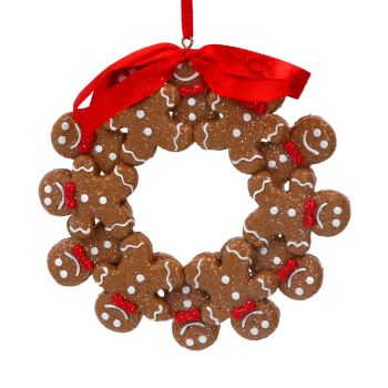 Gisela Graham Gingerbread Man Wreath Decoration