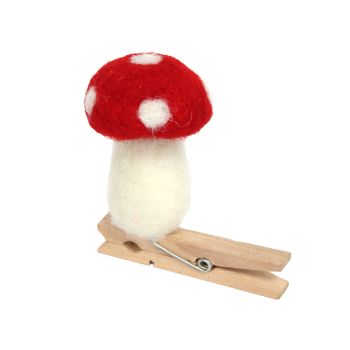 Gisela Graham Woollen Toadstool Decoration