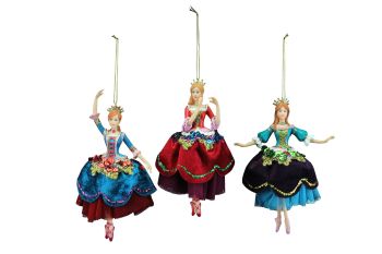 Gisela Graham Resin Dancing Princess Decorations - The Nutcracker Collection