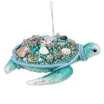 Gisela Graham Turquoise Bejewelled Turtle Decoration