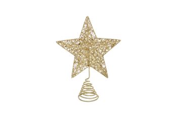 Gisela Graham Gold Wire Mesh Tree Top Star