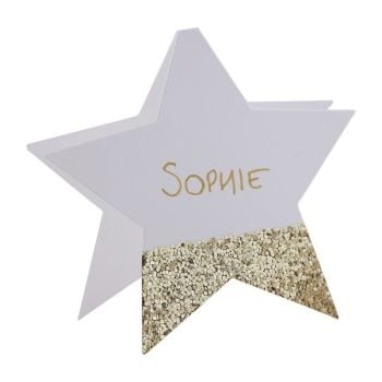 Ginger Ray Gold Glitter Star Name Place Cards