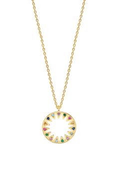 Estella Bartlett Rainbow Sunburst Necklace