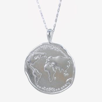 Sterling Silver World Coin Necklace
