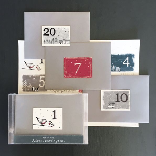 East of India Advent Envelope Set