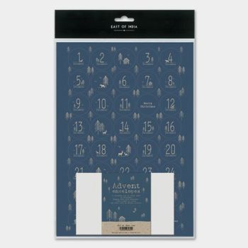 East of India Sticker Advent Set - Navy Forest