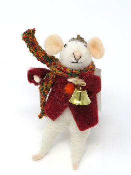 Felt Mouse with Acorn Hat and Bell