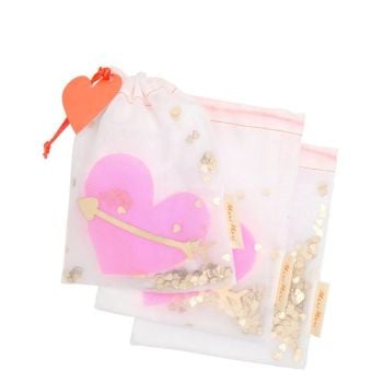 Meri Meri Heart Shaker Medium Gift Bags - Set of 3