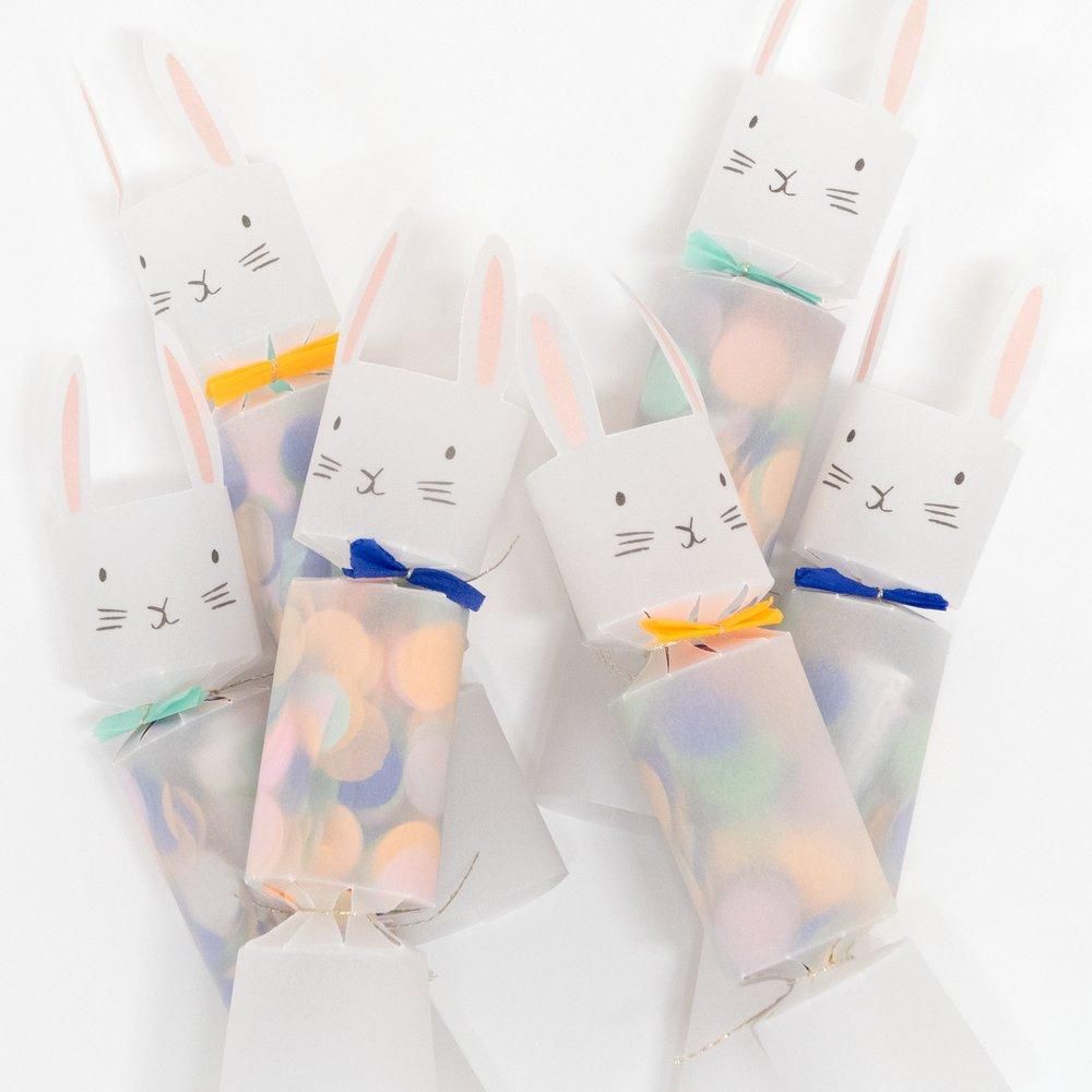 Meri Meri Easter Bunny Mini Crackers - Pack of 6