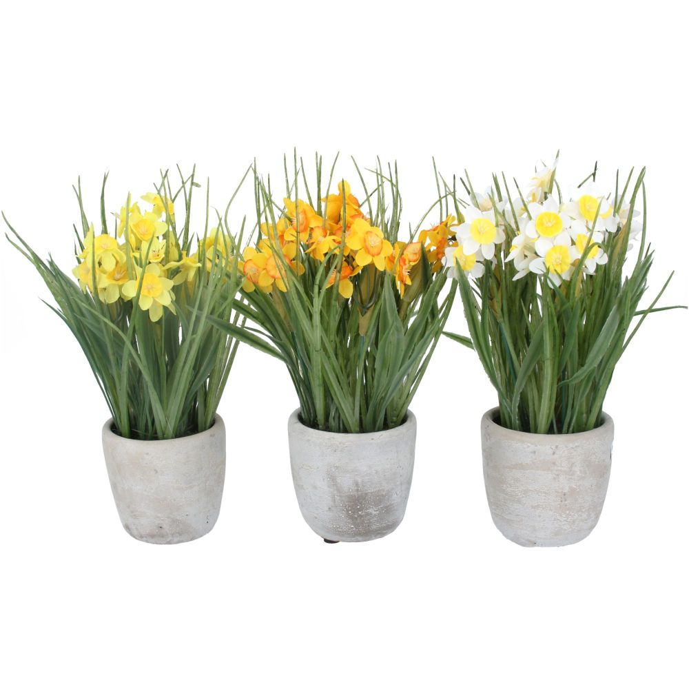 Gisela Graham Artificial Daffodils in a Pot