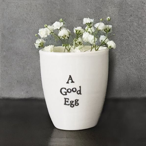 East of India 'Good Egg' Porcelain Egg Cup 