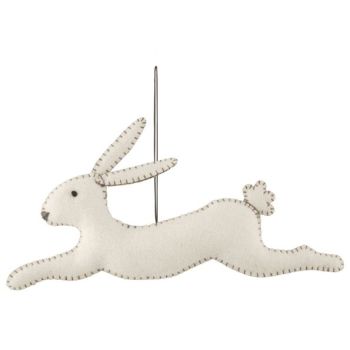 East of India Felt Leaping Bunny - Cream