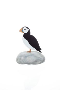 Puffin on a Pebble Decoration
