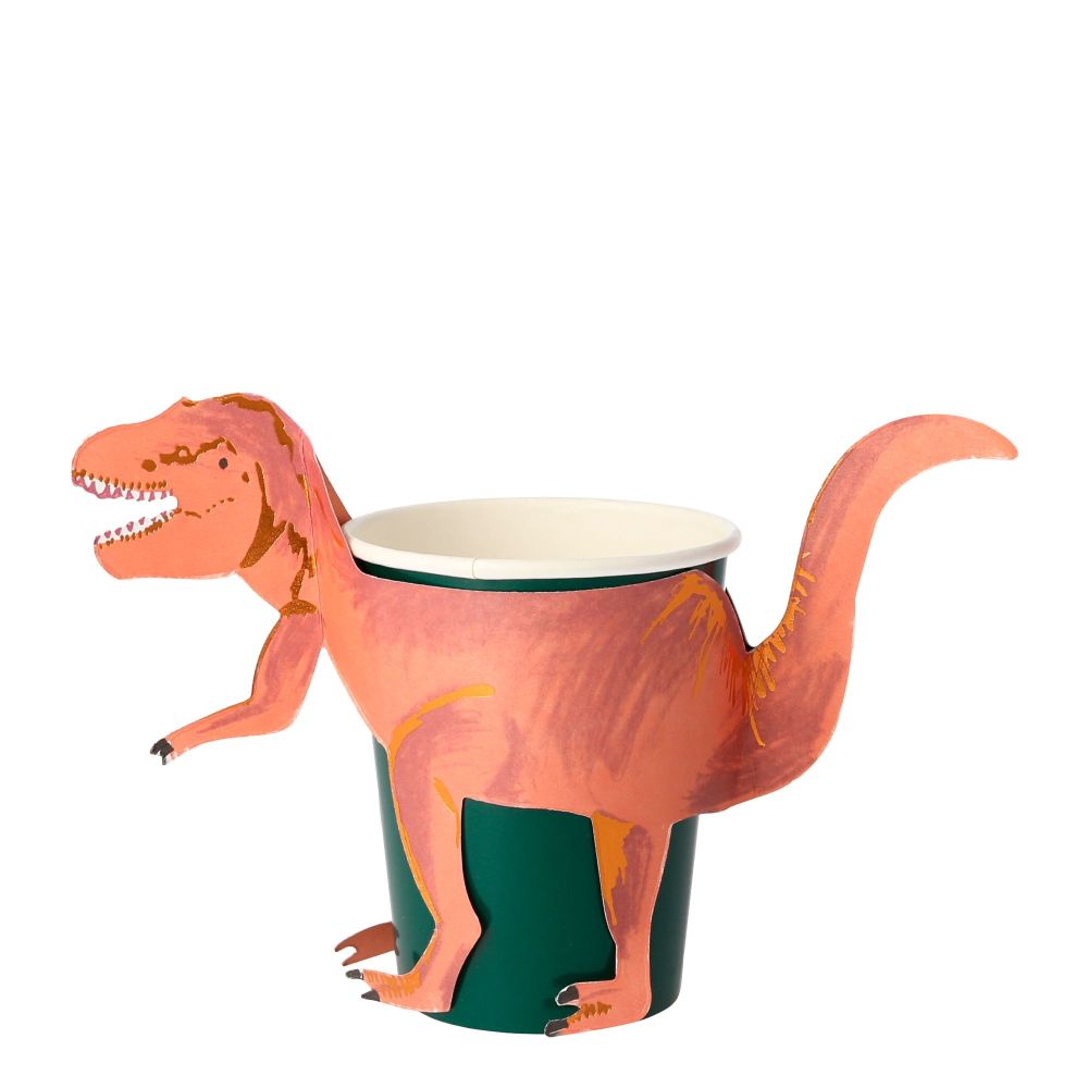 Meri Meri Dinosaur T-Rex Party Cups - Pack of 8