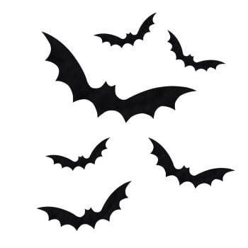 Ginger Ray Black Bat Halloween Window Stickers