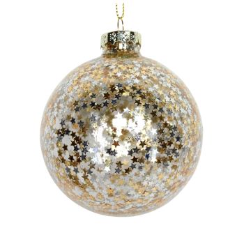 Gisela Graham Gold and Silver Star Bauble