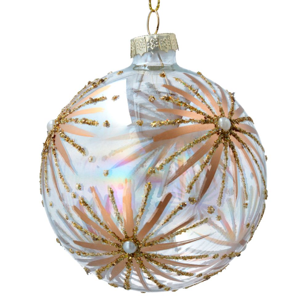 Gisela Graham Iridescent Soap Bauble with Gold Starbursts