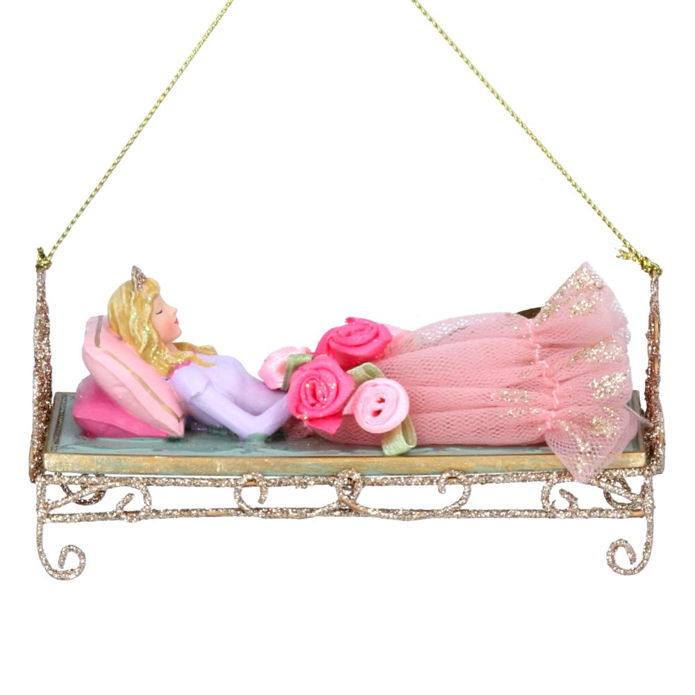 Gisela Graham Sleeping Beauty in Wire Bed Decoration