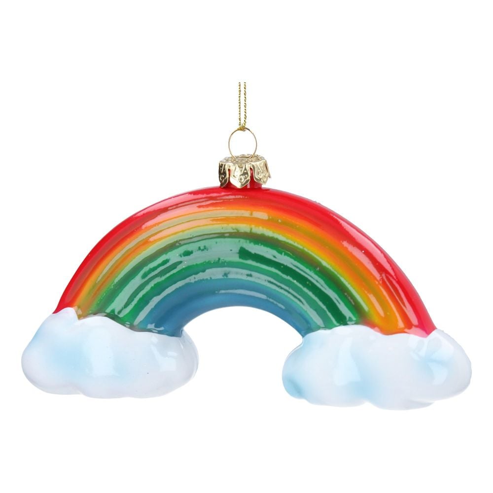 Gisela Graham Rainbow with Clouds Decoration