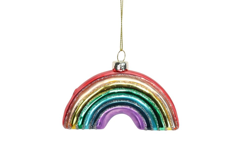 Gisela Graham Painted Glass Rainbow Decoration
