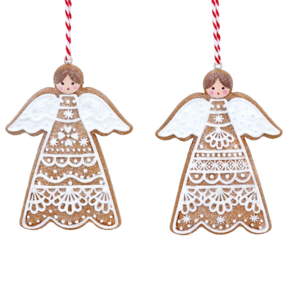 Gisela Graham Gingerbread Lace Angel Decoration