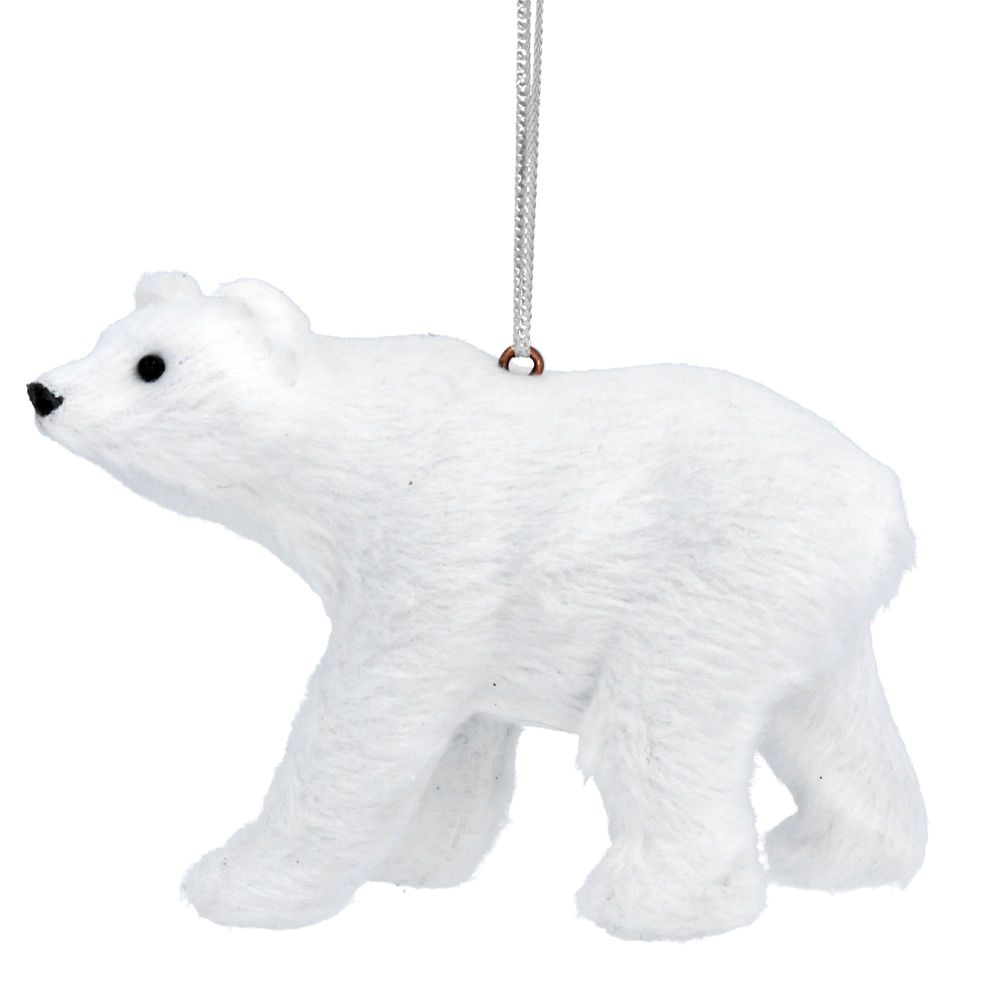 Gisela Graham Faux Fur Polar Bear Decoration