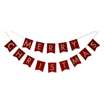 Ginger Ray Red Velvet Merry Christmas Bunting