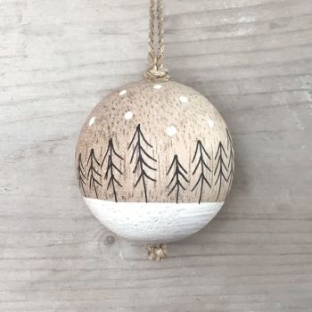 East of India Wooden Bauble - Trees